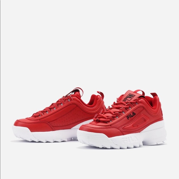 fila disruptor red white